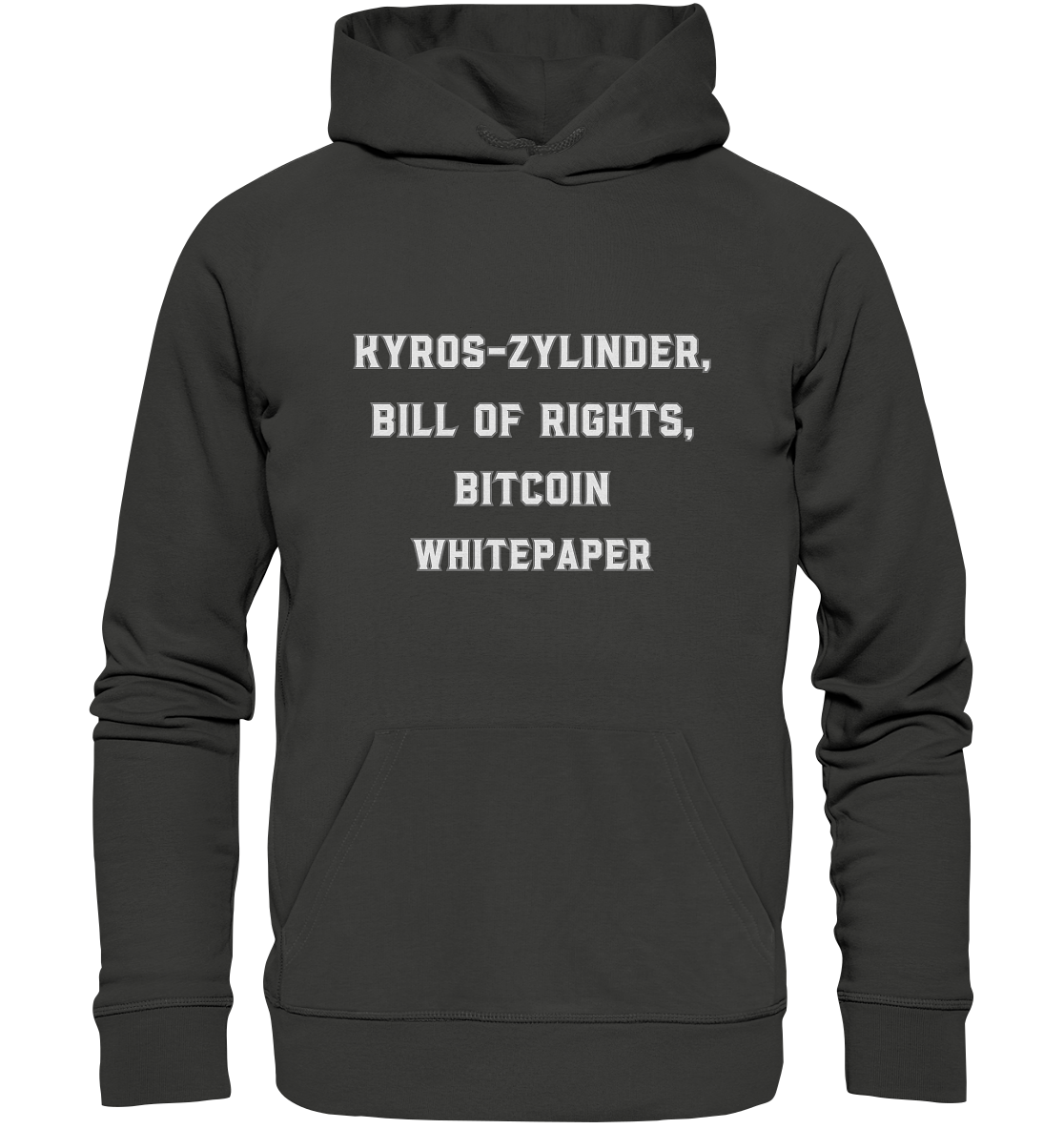 KYROS-ZYLINDER, BILL OF RIGHTS, BITCOIN WHITEPAPER - Premium Unisex Hoodie