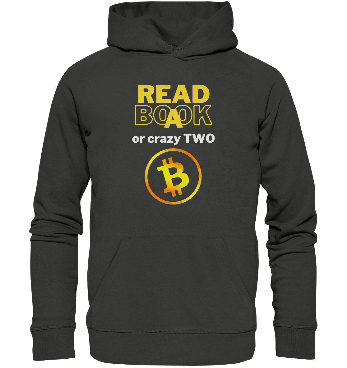 READ A BOOK or CRAZY TWO - Variante "Book" im Hintergrund - Premium Unisex Hoodie