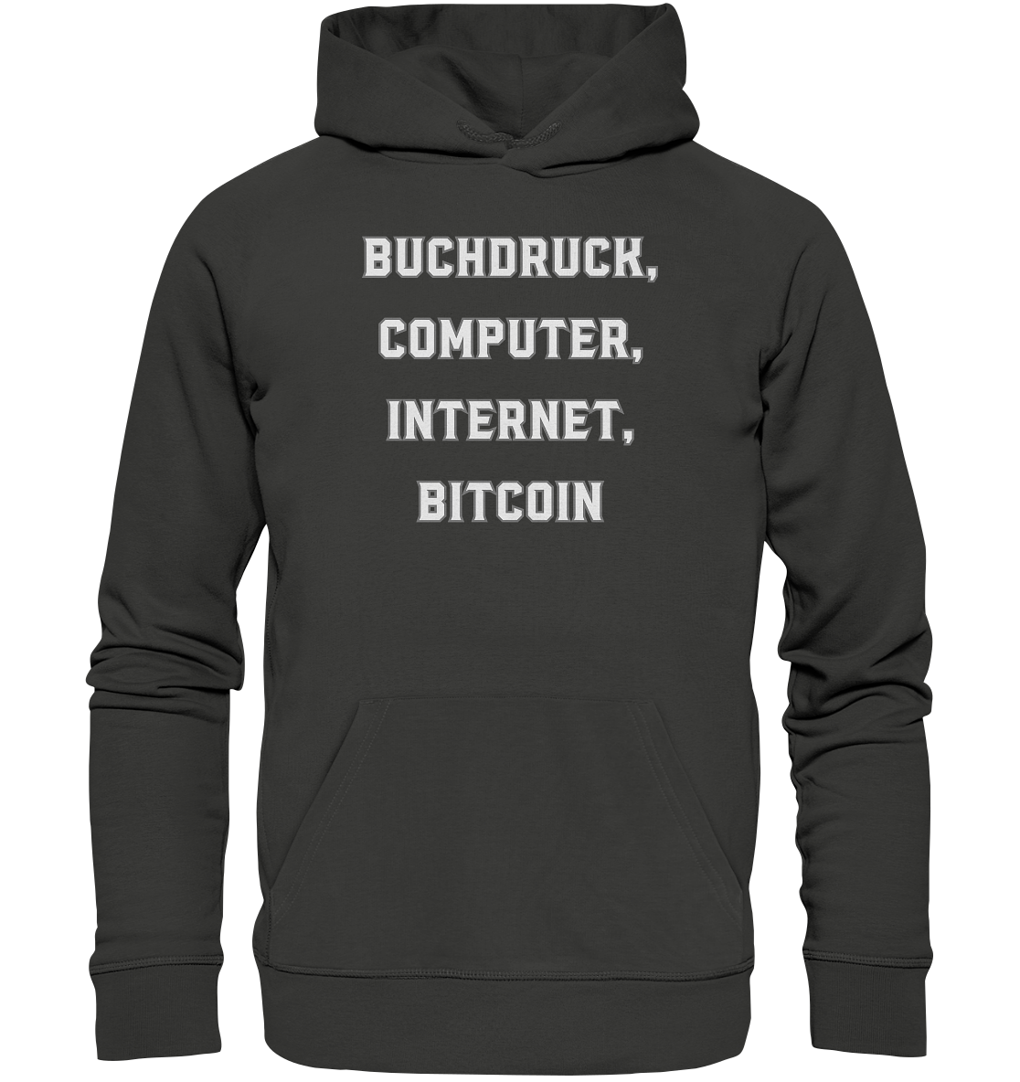 Buchdruck, Computer, Internet, Bitcoin - Premium Unisex Hoodie