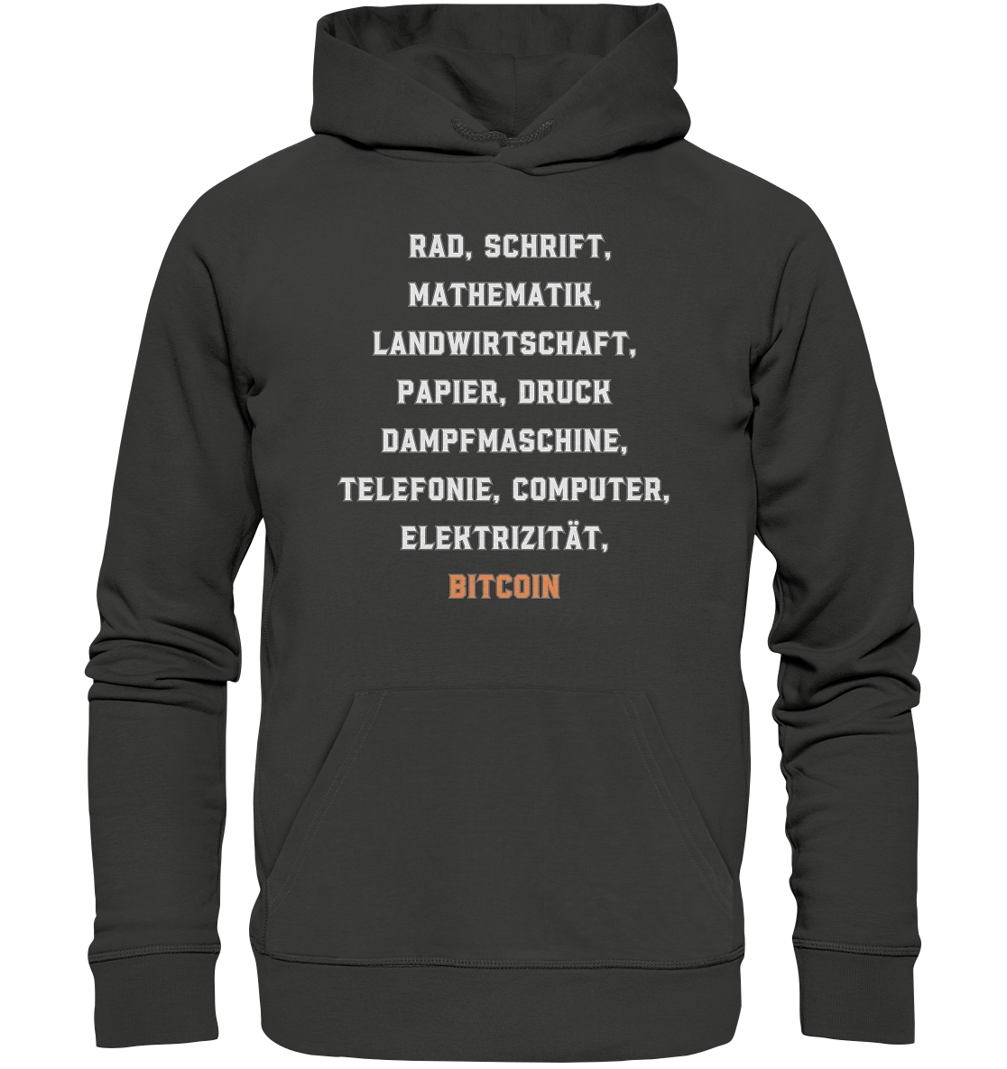 Erfindungen vom Rad bis zu BITCOIN - Premium Unisex Hoodie
