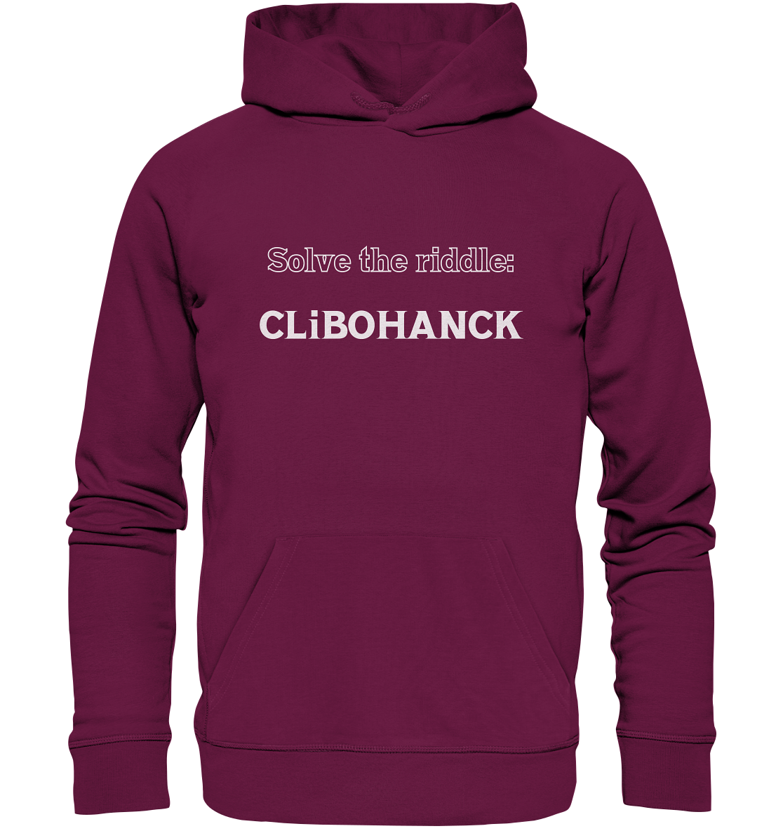 SOLVE THE RIDDLE - CLiBOHANCK - Premium Unisex Hoodie
