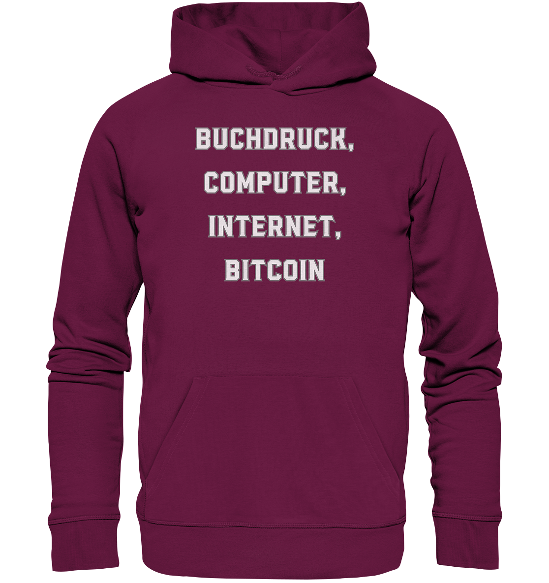 Buchdruck, Computer, Internet, Bitcoin - Premium Unisex Hoodie
