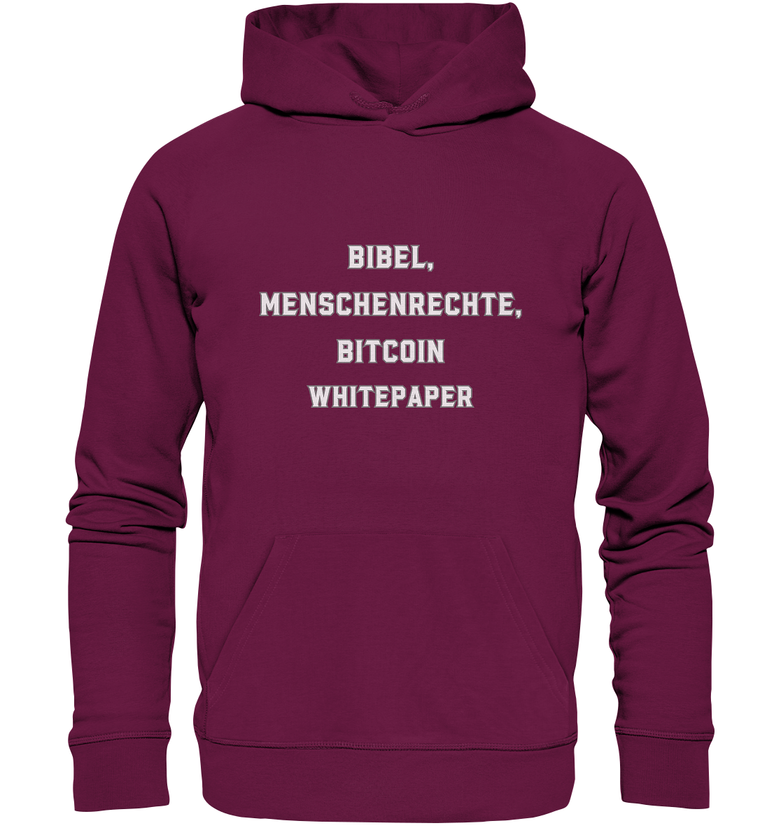 BIBEL, MENSCHENRECHTE, BITCOIN WHITEPAPER - Premium Unisex Hoodie