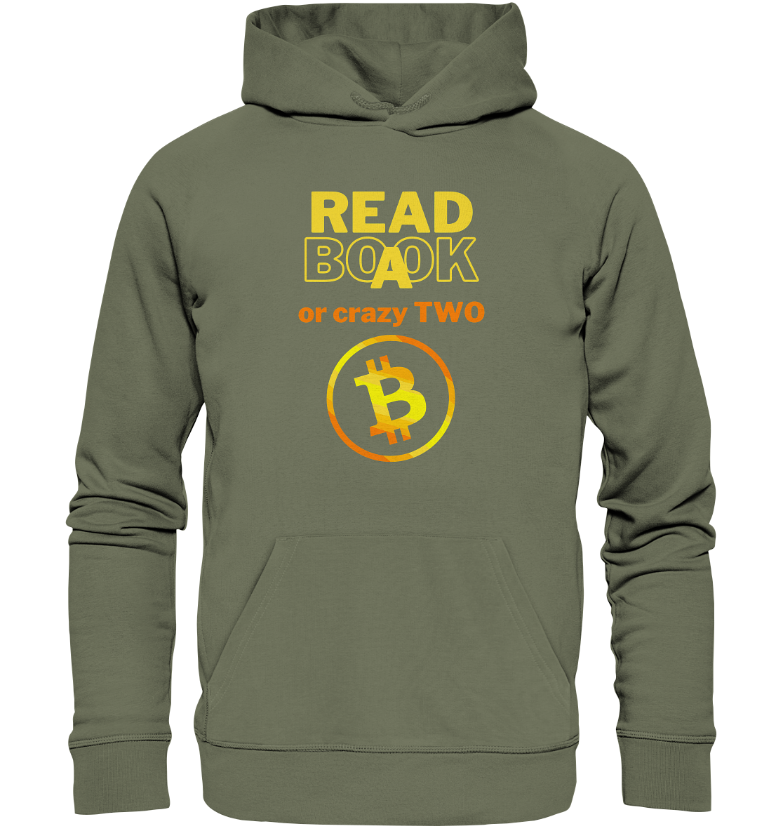 READ A BOOK or CRAZY TWO - (Variante crazy in orange) - Premium Unisex Hoodie