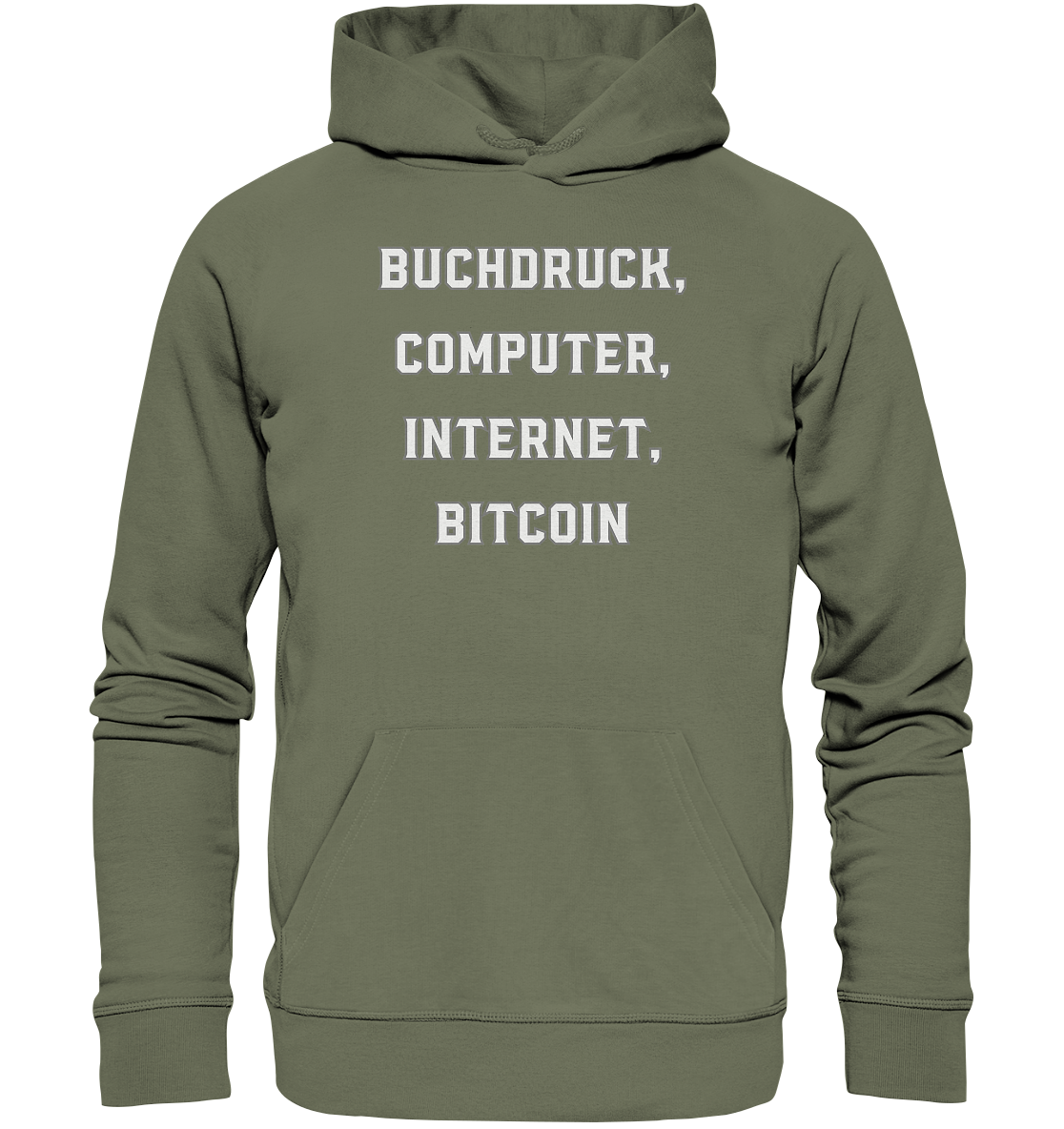 Buchdruck, Computer, Internet, Bitcoin - Premium Unisex Hoodie