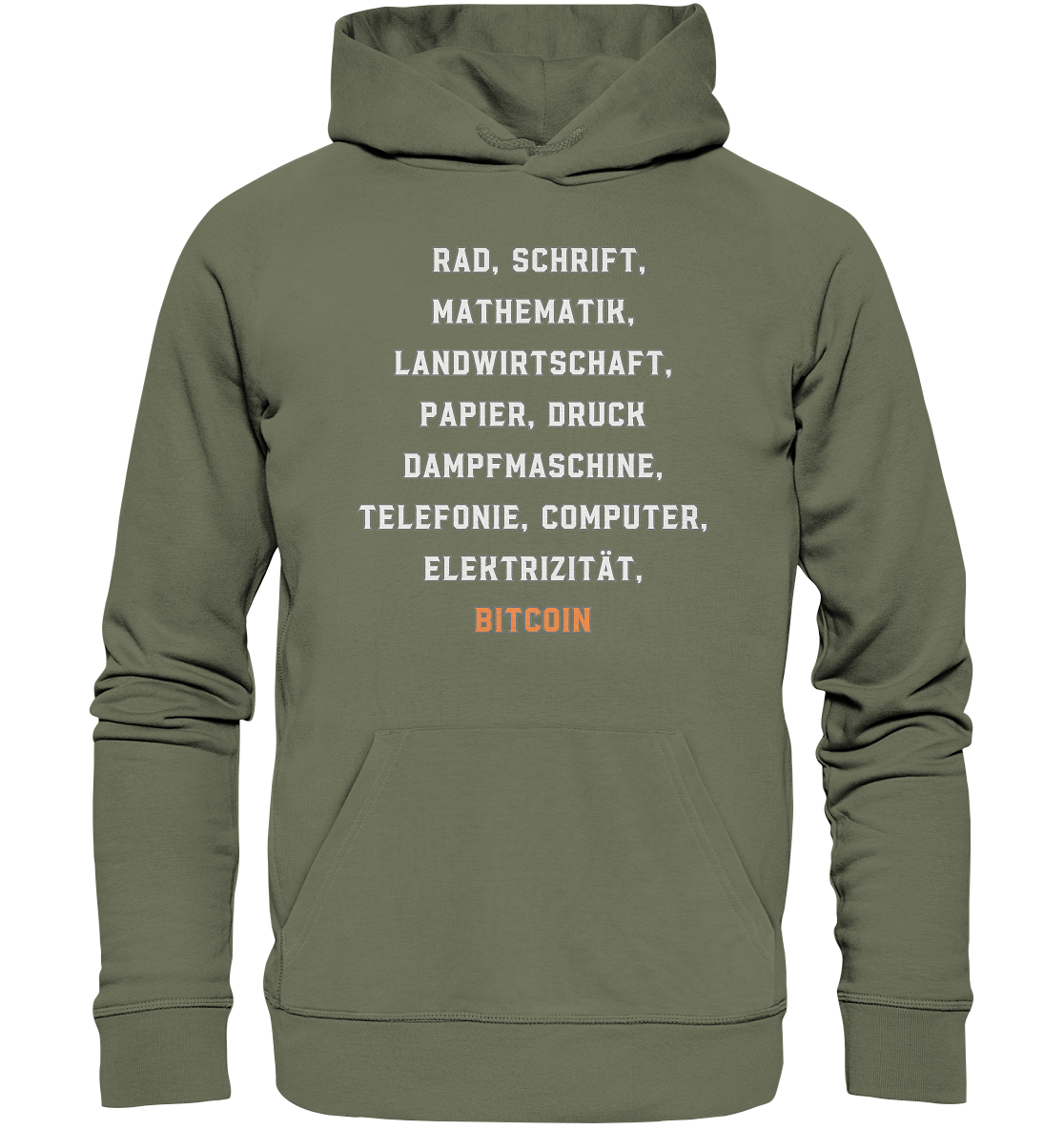 Erfindungen vom Rad bis zu BITCOIN - Premium Unisex Hoodie