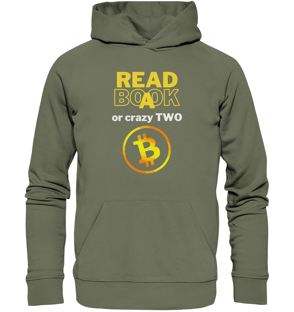 READ A BOOK or CRAZY TWO - Variante "Book" im Hintergrund - Premium Unisex Hoodie