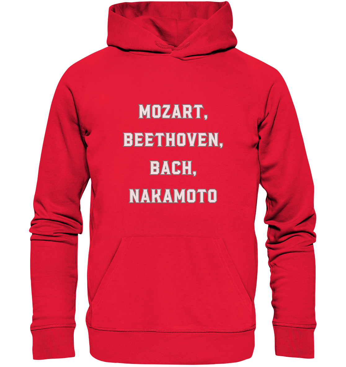 MOZART, BEETHOVEN, BACH, NAKAMOTO  - Premium Unisex Hoodie