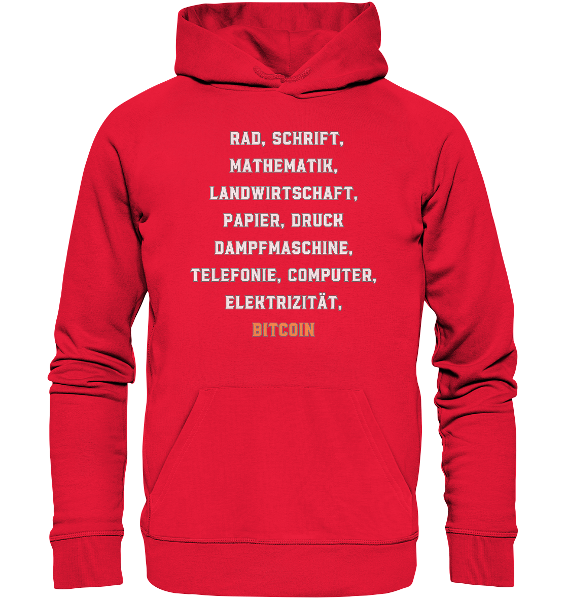 Erfindungen vom Rad bis zu BITCOIN - Premium Unisex Hoodie