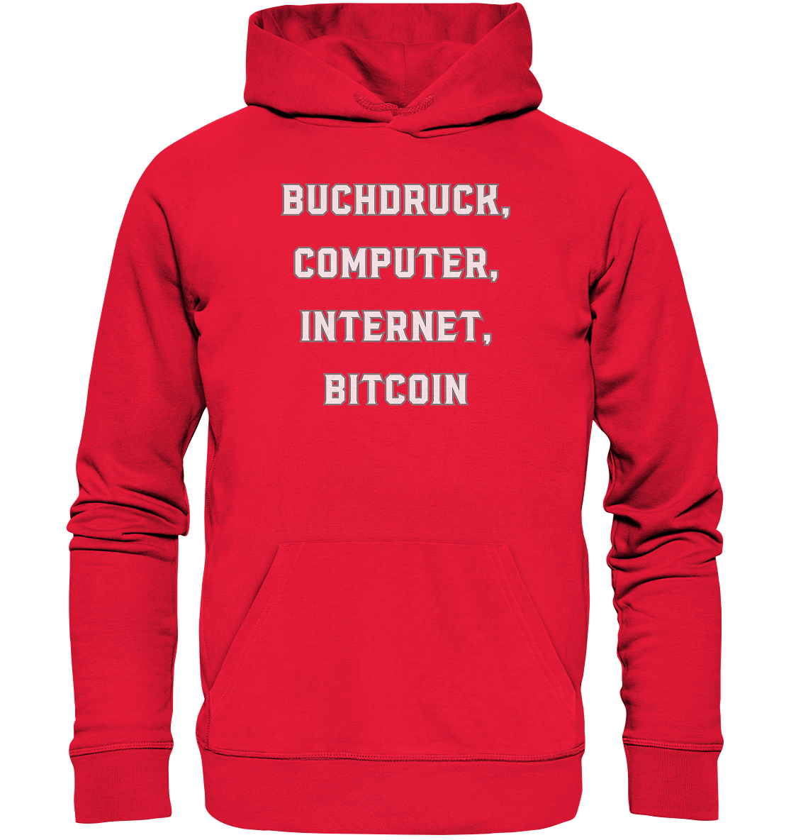 Buchdruck, Computer, Internet, Bitcoin - Premium Unisex Hoodie