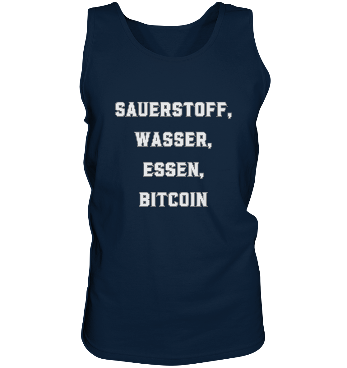 SAUERSTOFF, WASSER, ESSEN, BITCOIN - Tank-Top