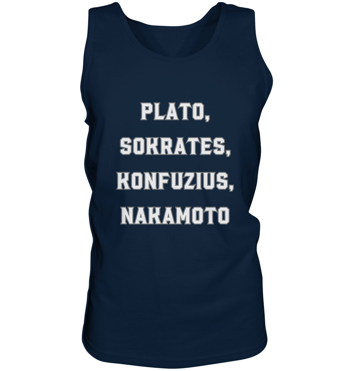 PLATO, SOKRATES, KONFUZIUS, NAKAMOTO  - Tank-Top