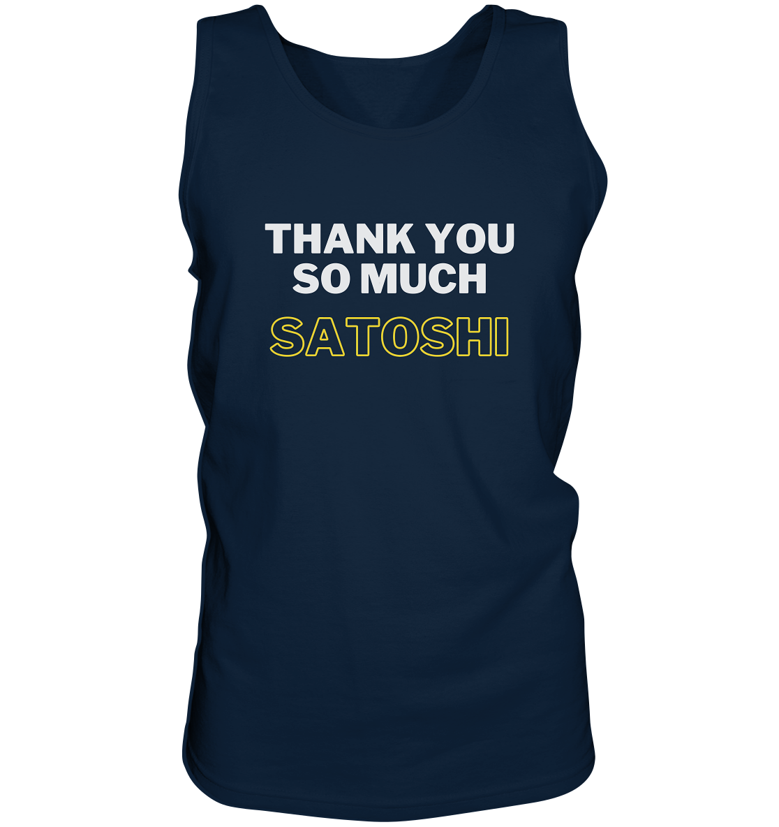 THANK YOU SO MUCH SATOSHI (weiss / gelb)  - Tank-Top