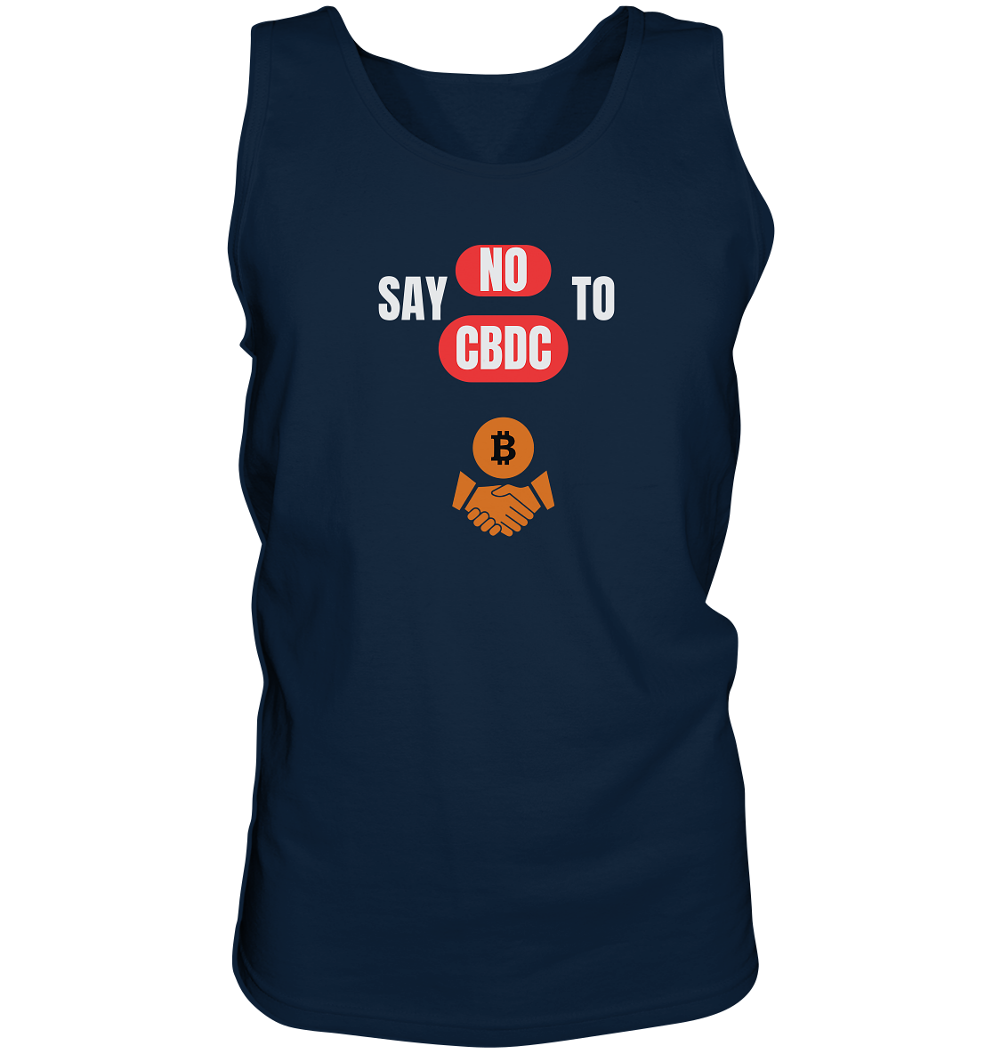 say NO to CBDC (+Bitcoin handshake) Var. - Tank-Top
