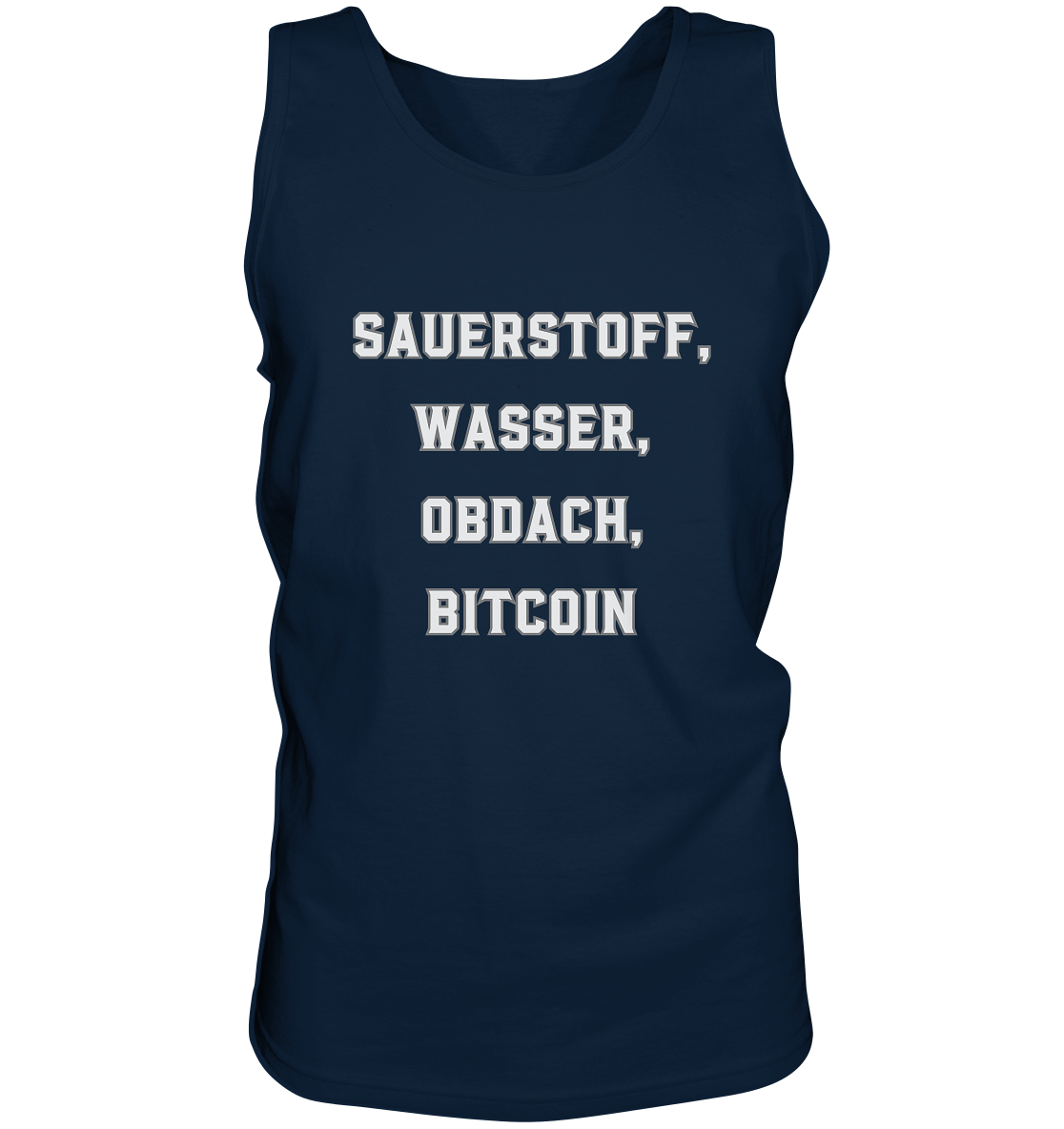 SAUERSTOFF, WASSER, OBDACH, BITCOIN - Tank-Top