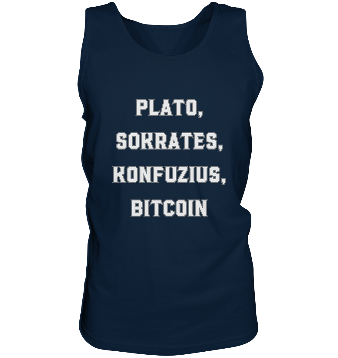 PLATO, SOKRATES, KONFUZIUS, BITCOIN  - Tank-Top