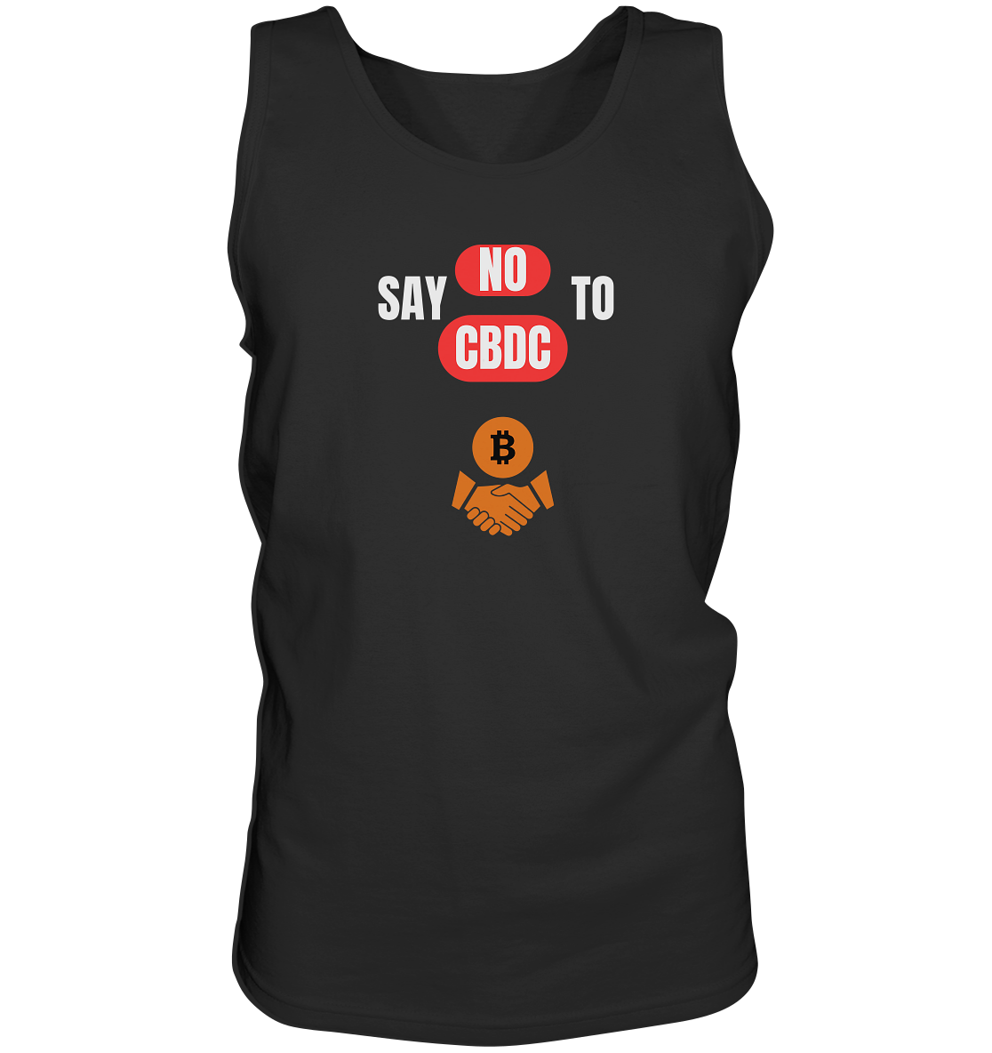 say NO to CBDC (+Bitcoin handshake) Var. - Tank-Top