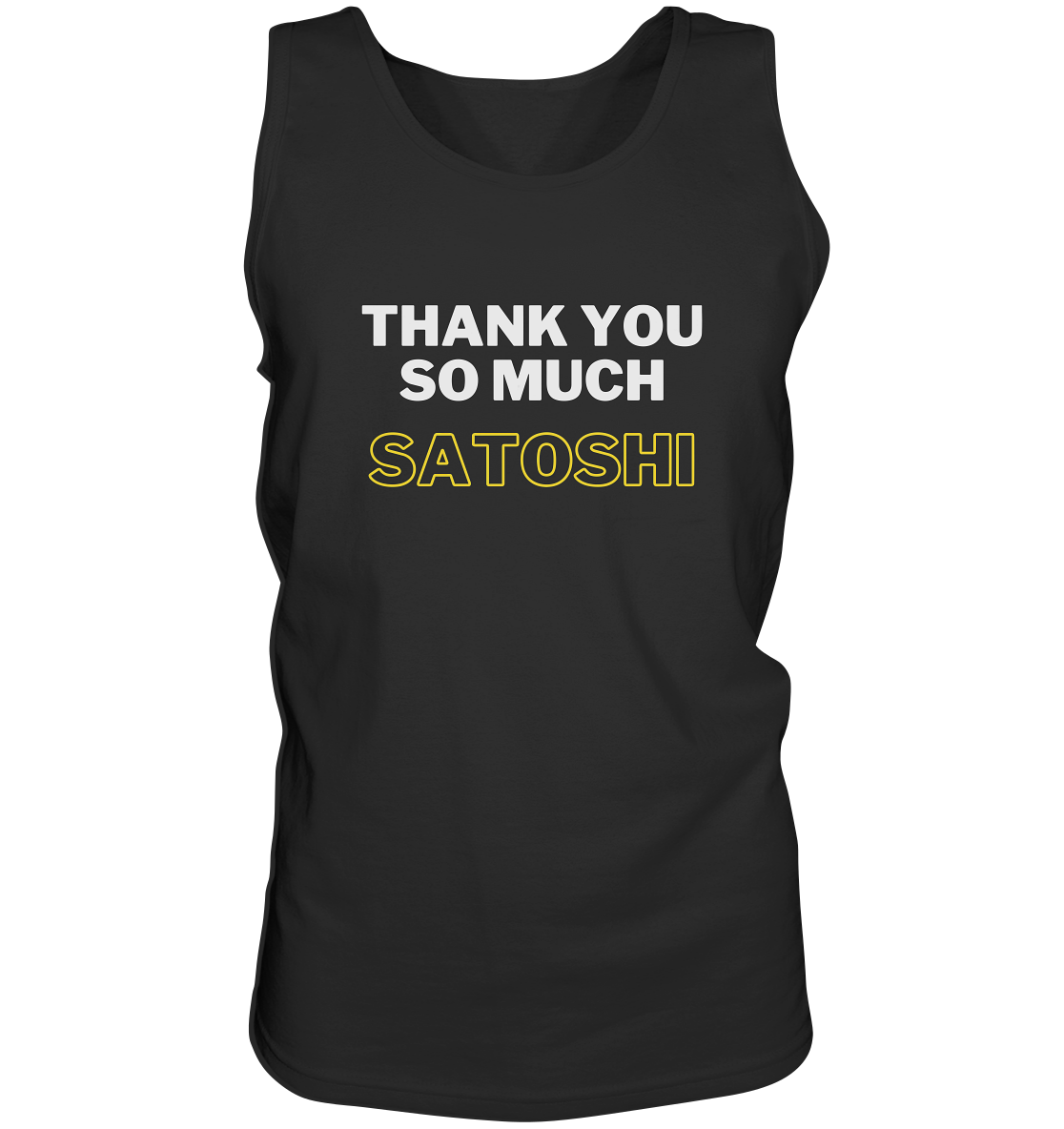THANK YOU SO MUCH SATOSHI (weiss / gelb)  - Tank-Top