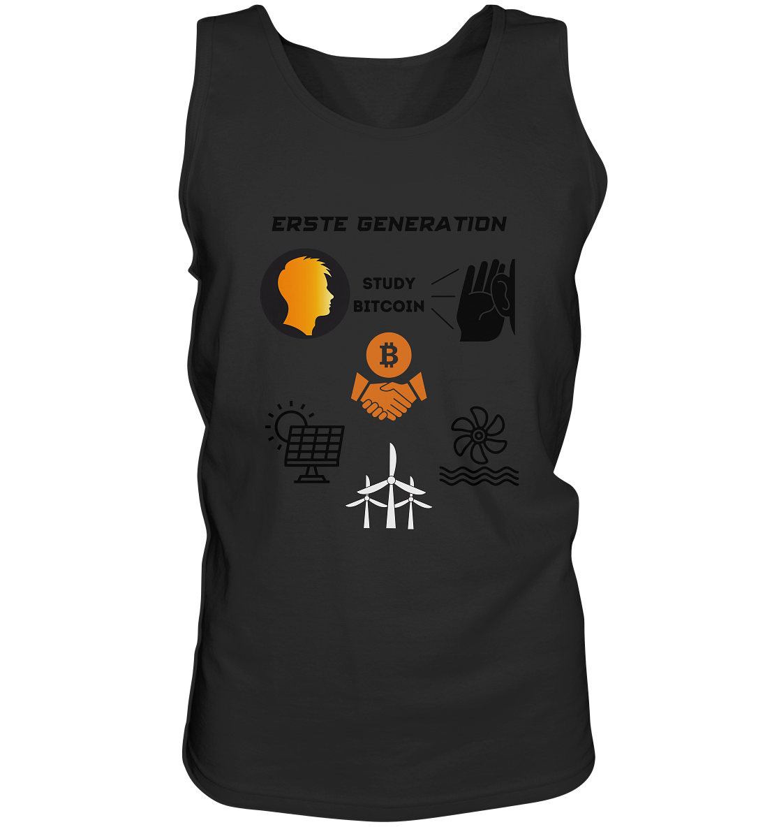 ERSTE (Bitcoin) GENERATION - STUDY BITCOIN - (green Energy 3 Grafiken) - Tank-Top