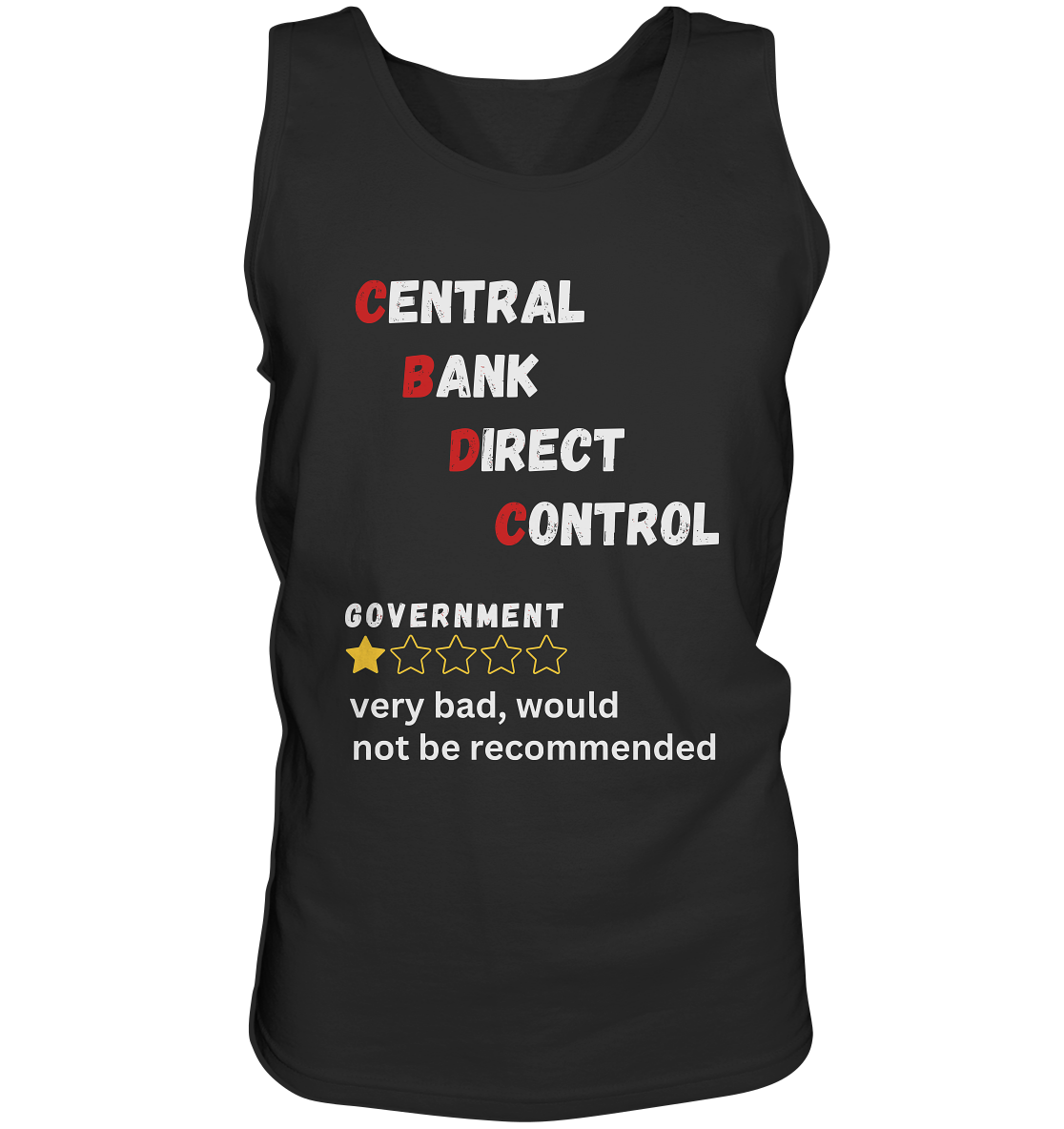 CENTRAL BANK DIRECT CONTROL - GOVERNMENT...not be recommended - STUDY BITCOIN  - Tank-Top