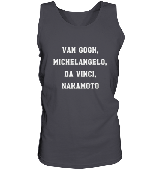 van Gogh, Michelangelo, da Vinci, Nakamoto - Tank-Top