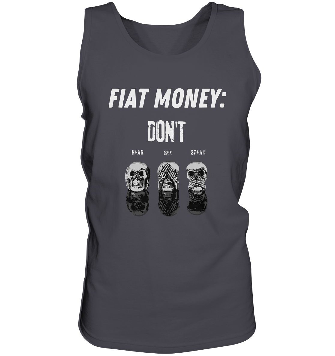 FIAT MONEY: - skulls - DON´T HEAR, SEE, SPEAK - Tank-Top