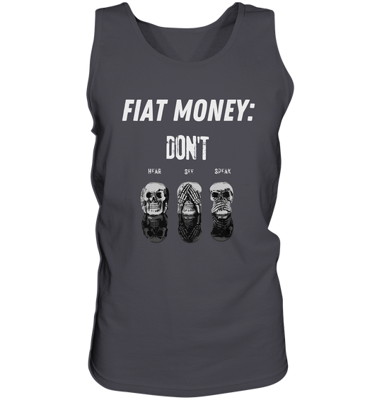 FIAT MONEY: - skulls - DON´T HEAR, SEE, SPEAK - Tank-Top