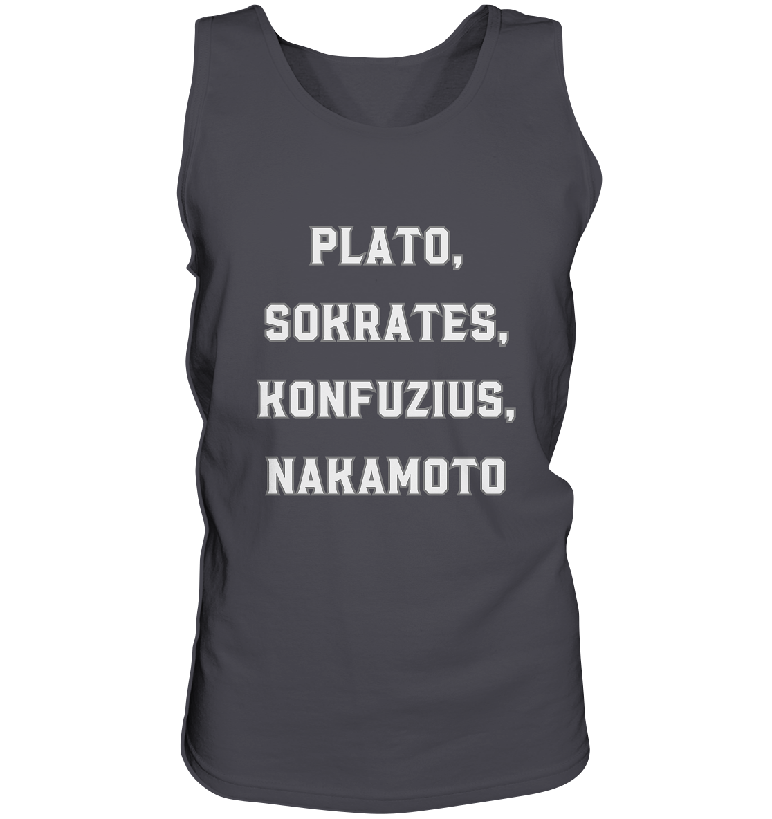 PLATO, SOKRATES, KONFUZIUS, NAKAMOTO  - Tank-Top