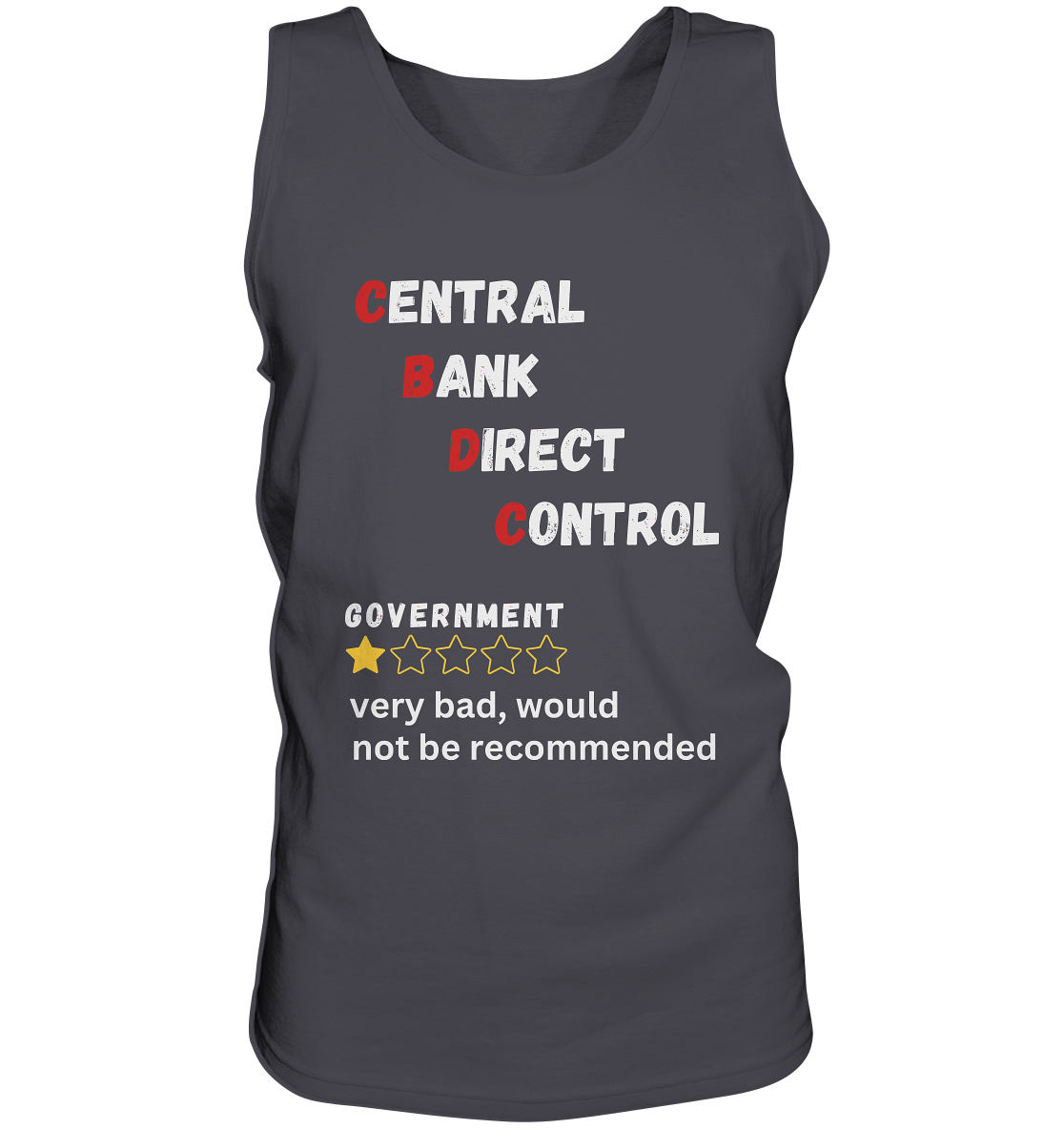 CENTRAL BANK DIRECT CONTROL - GOVERNMENT...not be recommended - STUDY BITCOIN  - Tank-Top