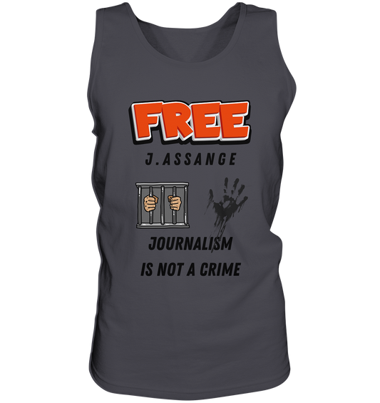 FREE J.ASSANGE - JOURNALISM IS NOT A CRIME (2 GRAFIKEN) - Tank-Top
