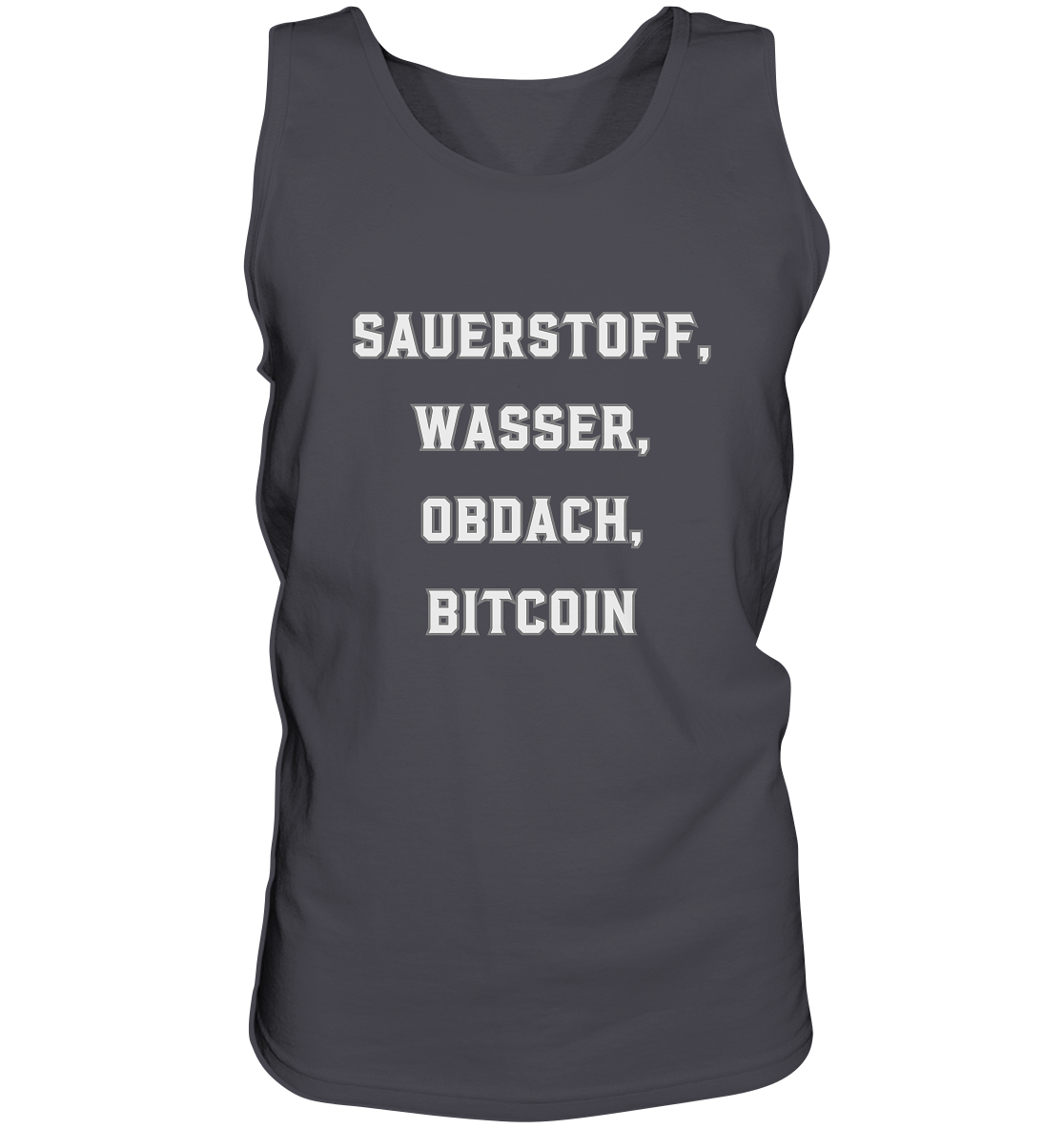 SAUERSTOFF, WASSER, OBDACH, BITCOIN - Tank-Top