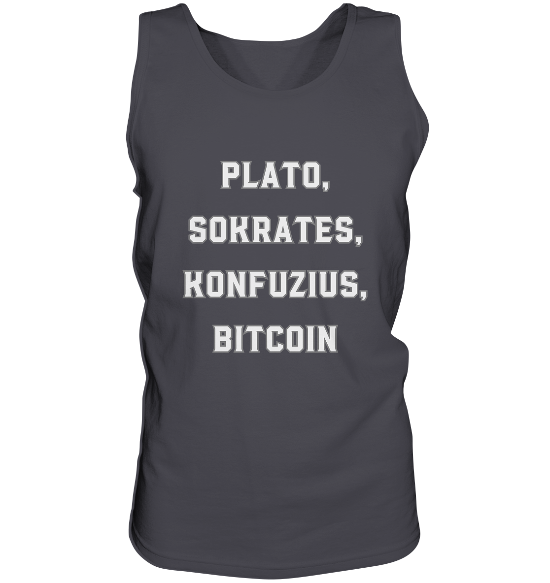 PLATO, SOKRATES, KONFUZIUS, BITCOIN  - Tank-Top