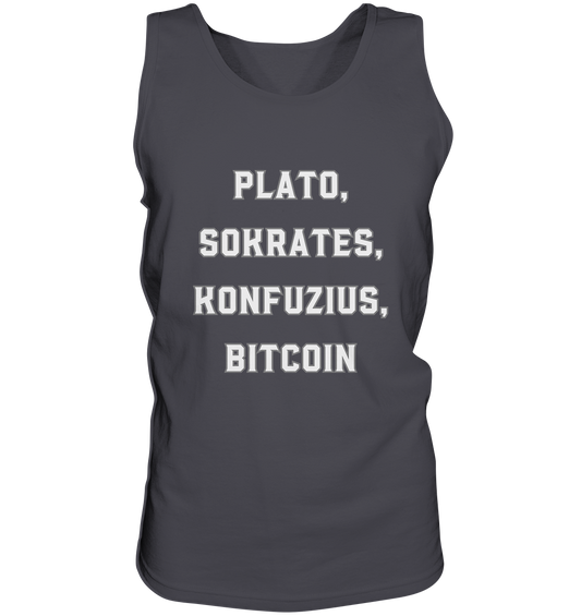 PLATO, SOKRATES, KONFUZIUS, BITCOIN  - Tank-Top