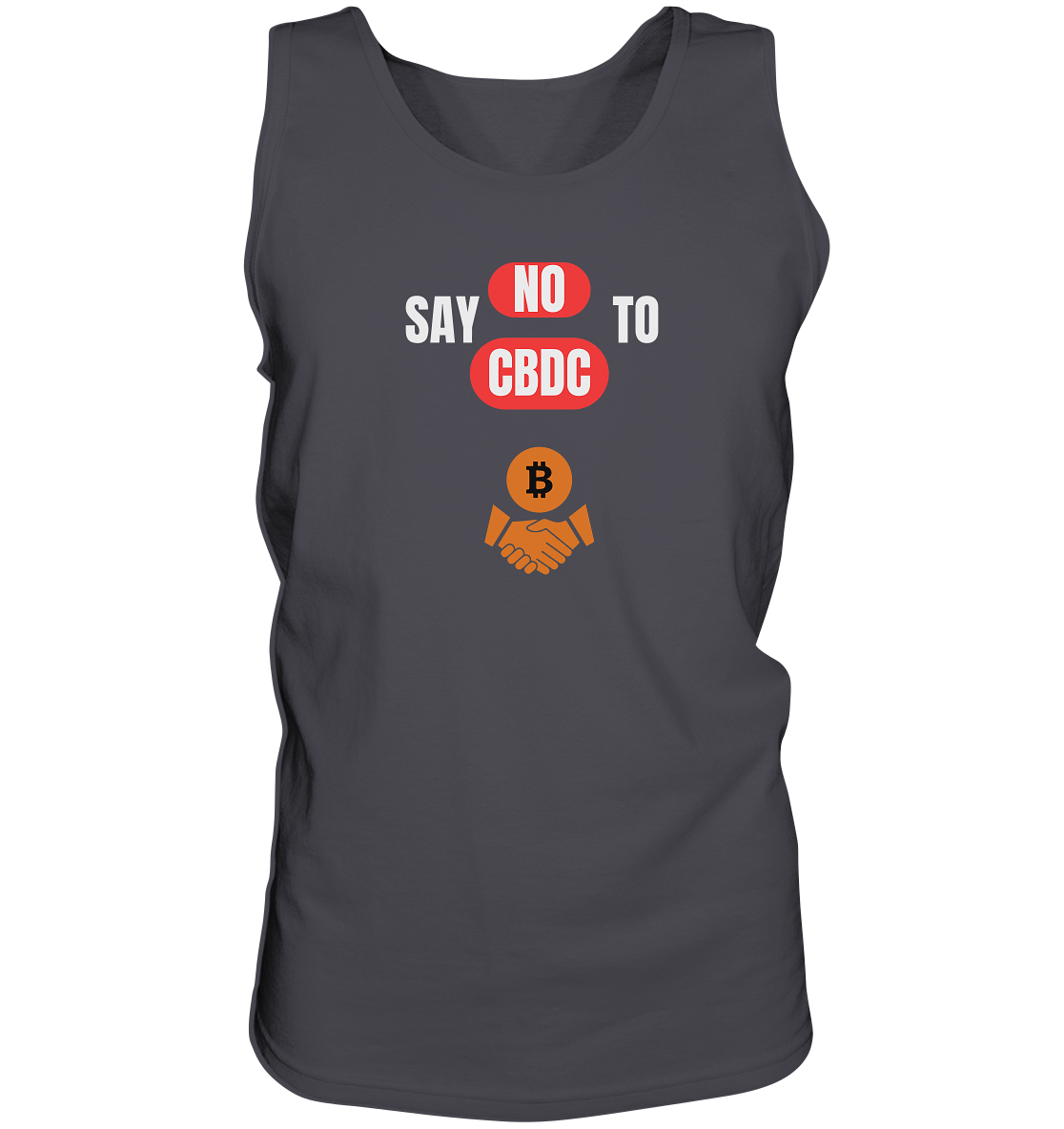 say NO to CBDC (+Bitcoin handshake) Var. - Tank-Top