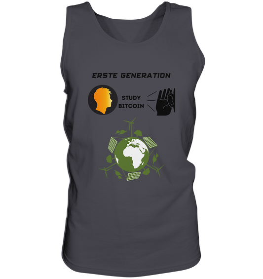 ERSTE (Bitcoin) GENERATION - STUDY BITCOIN - (green Energy Grafik) - Tank-Top