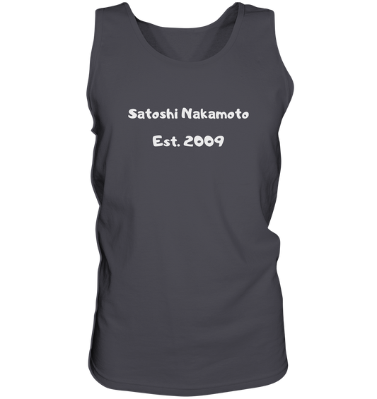 Satoshi Nakamoto Est. 2009 (Signatur pur) - Tank-Top