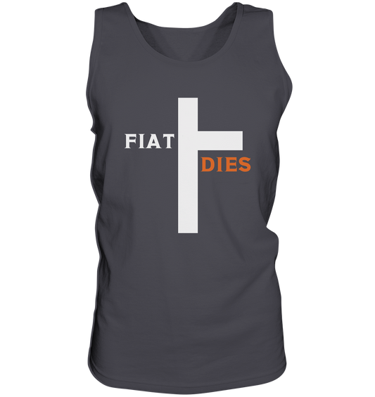 FIAT DIES  (Version: "FIAT" in weiss, "DIES" in orange) - Tank-Top