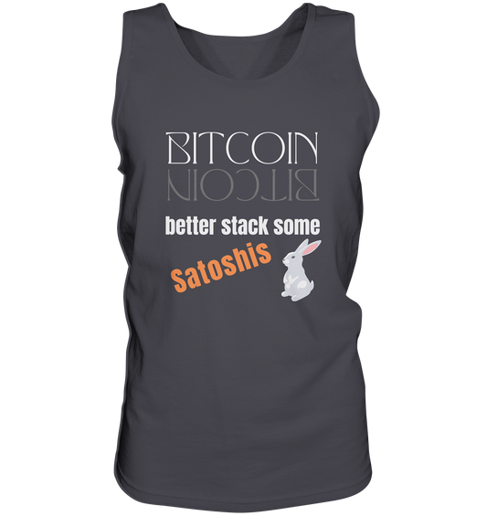 BITCOIN BETTER STACK SOME Satoshis - (Spiegelschrift & Bunny Version) - Tank-Top