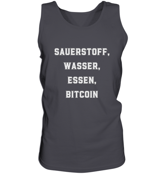 SAUERSTOFF, WASSER, ESSEN, BITCOIN - Tank-Top