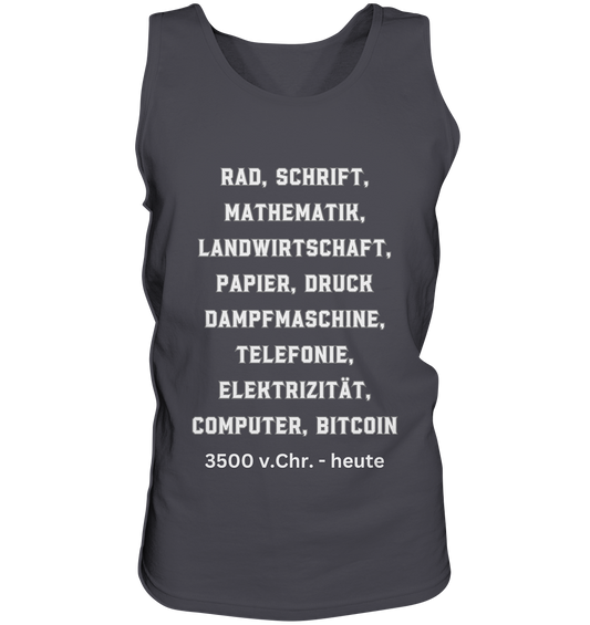 Erfindungen 3500 v. Chr. bis heute zu Bitcoin - Tank-Top