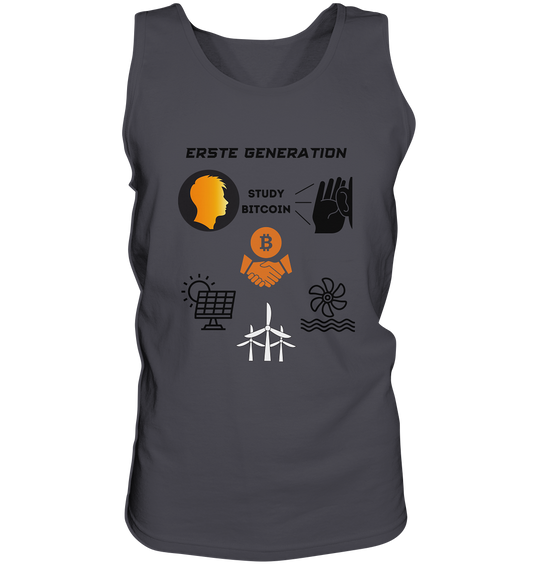 ERSTE (Bitcoin) GENERATION - STUDY BITCOIN - (green Energy 3 Grafiken) - Tank-Top