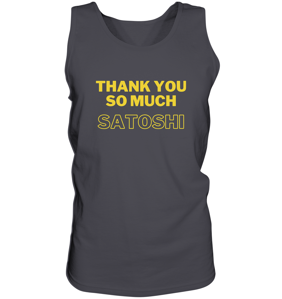 THANK YOU SO MUCH SATOSHI (gelbe Schrift)   - Tank-Top