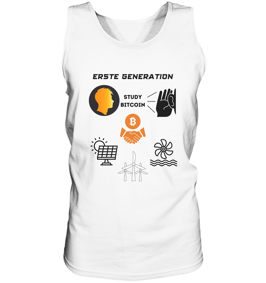 ERSTE (Bitcoin) GENERATION - STUDY BITCOIN - (green Energy 3 Grafiken) - Tank-Top