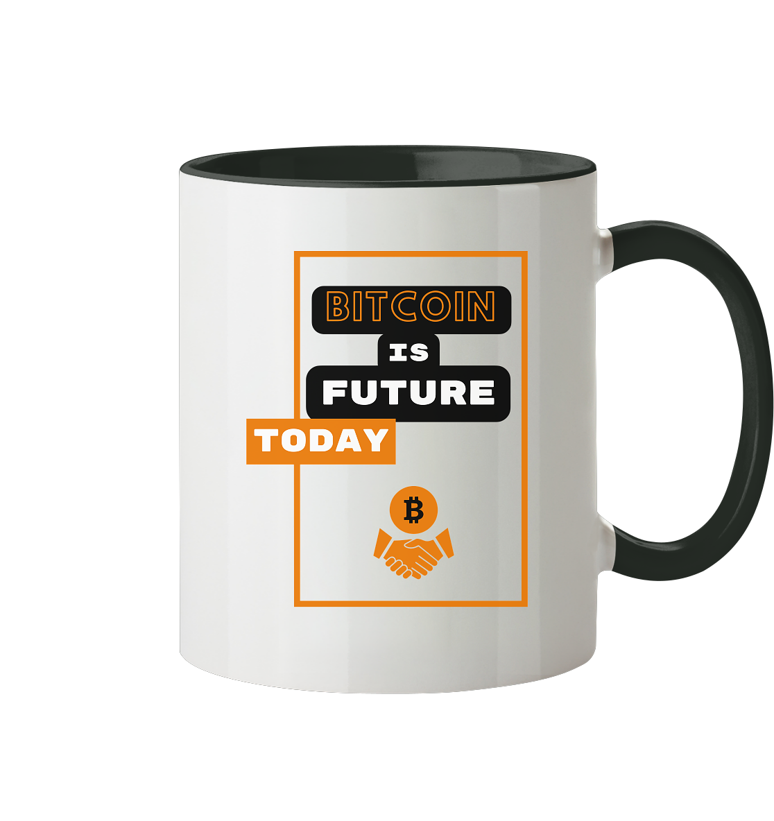 BITCOIN is FUTURE TODAY - Tasse zweifarbig