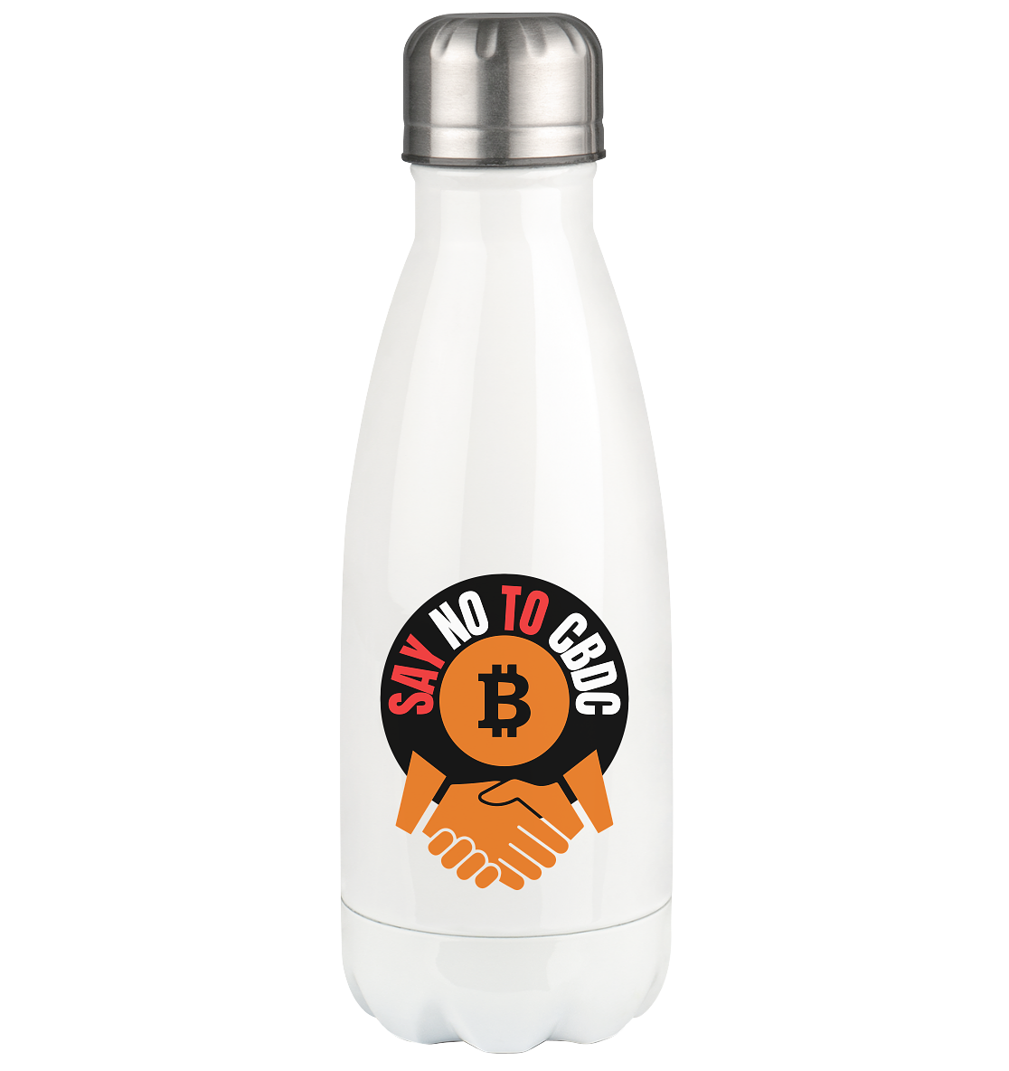 SAY NO TO CBDC (handshake)  - Thermoflasche 350ml