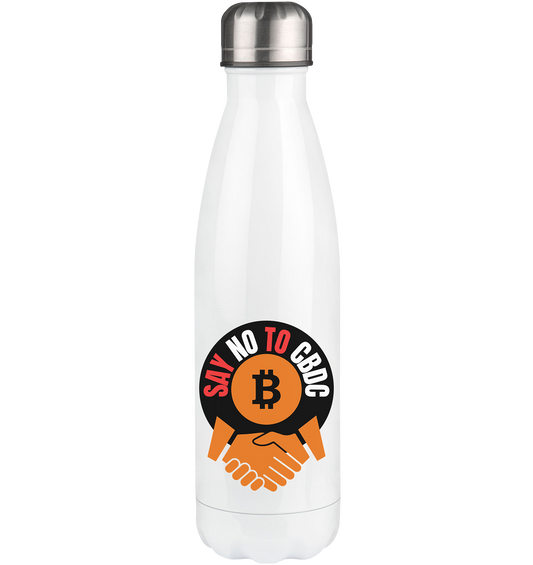 SAY NO TO CBDC (handshake)  - Thermoflasche 500ml