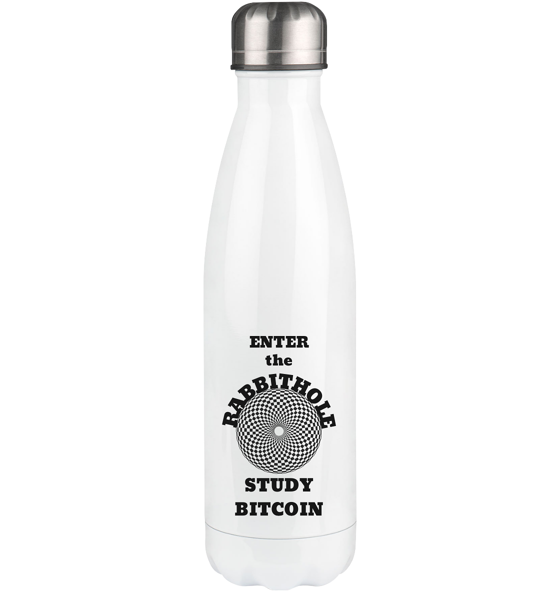 ENTER the RABBITHOLE - STUDY BITCOIN  - Thermoflasche 500ml
