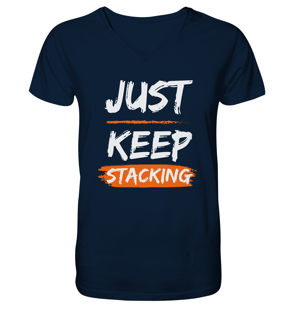JUST KEEP STACKING - V-Neck Shirt