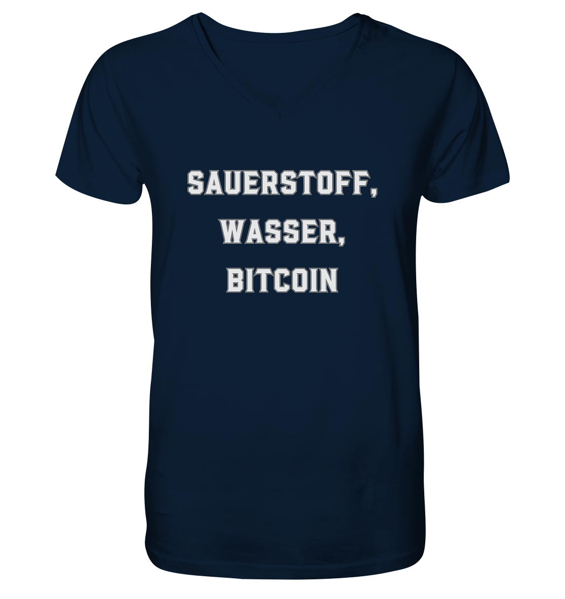 Sauerstoff, Wasser, Bitcoin - V-Neck Shirt