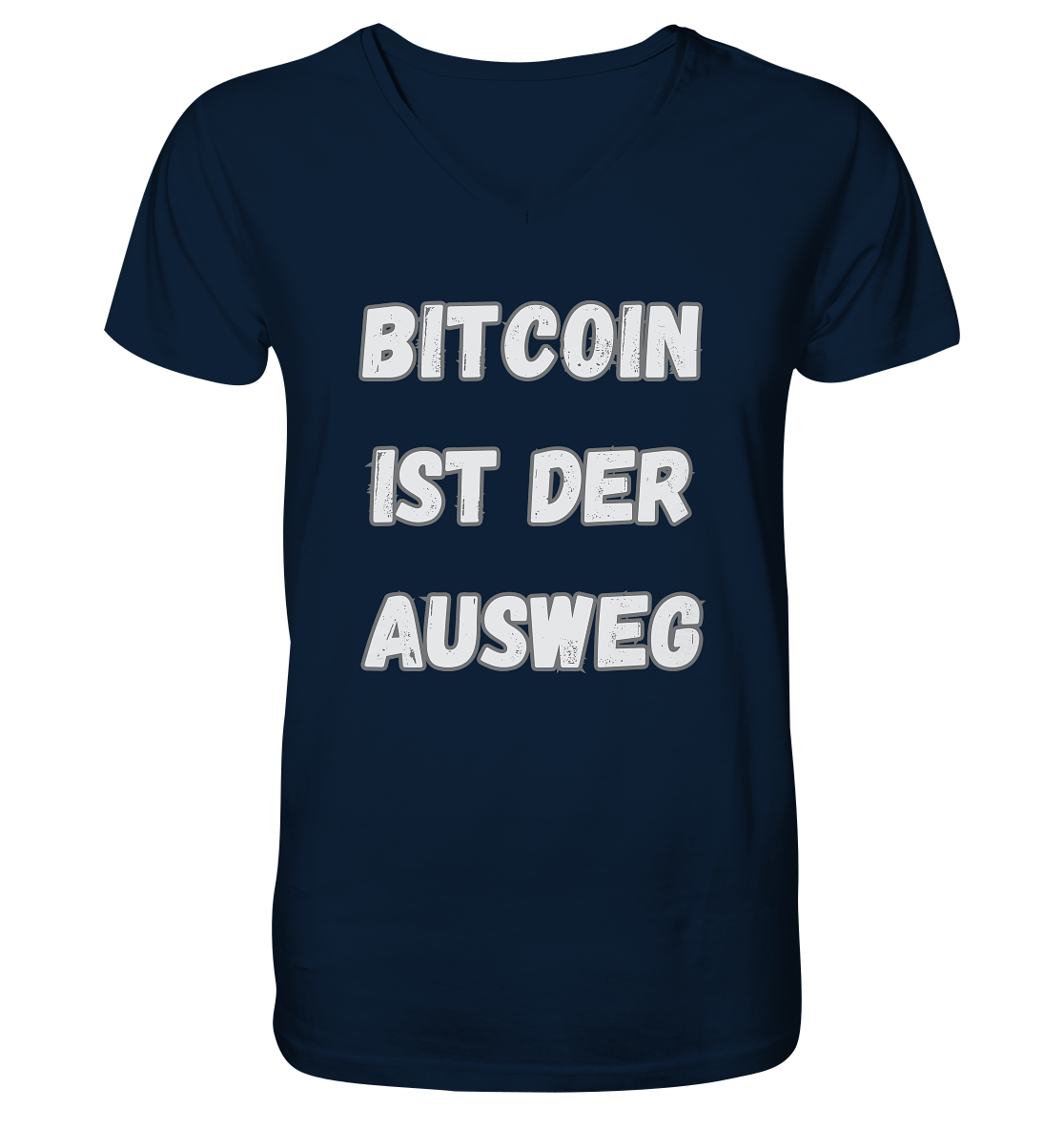 BITCOIN IST DER AUSWEG - V-Neck Shirt